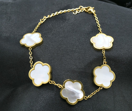 White Flower Bracelet