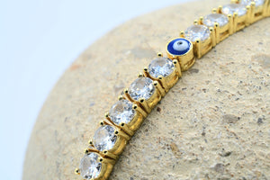 Gold Evil Eye Diamond Bracelet