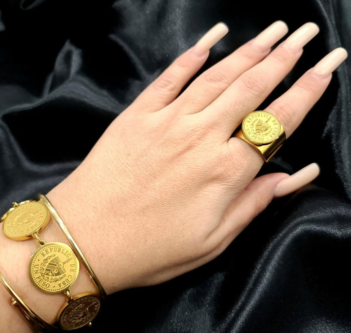 Cuban Coin Ring / Anillo