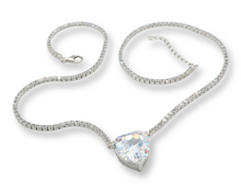 Load image into Gallery viewer, Silver Heart Necklace ( Plata )