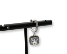 Load image into Gallery viewer, Square Diamond Earrings (Plata)