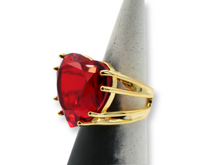Explicit Red Heart Ring / Anillo