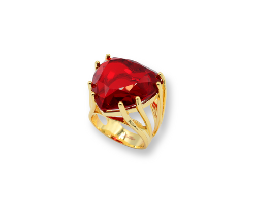 Explicit Red Heart Ring / Anillo