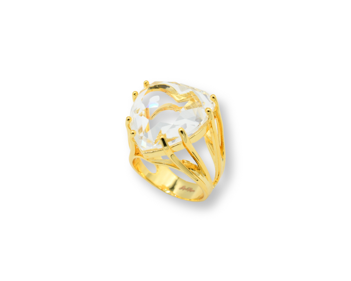 Explicit Clear Heart Ring / Anillo