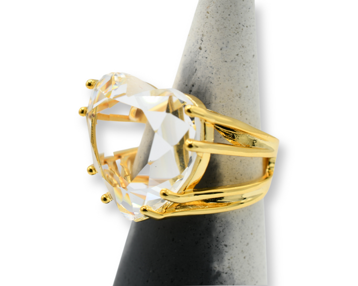 Explicit Clear Heart Ring / Anillo