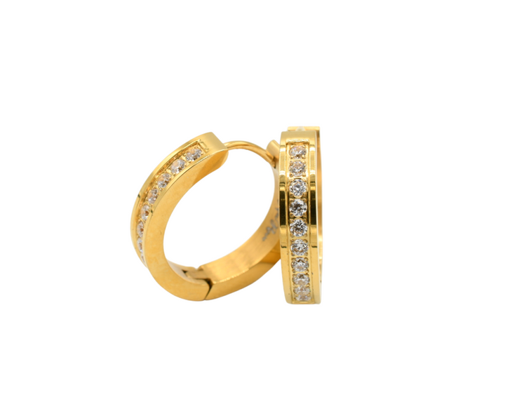 Medium Diamond Hoops