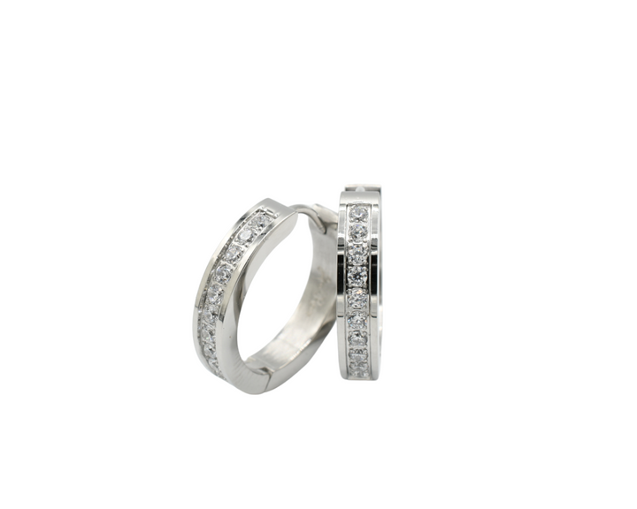 Medium Diamond Hoops