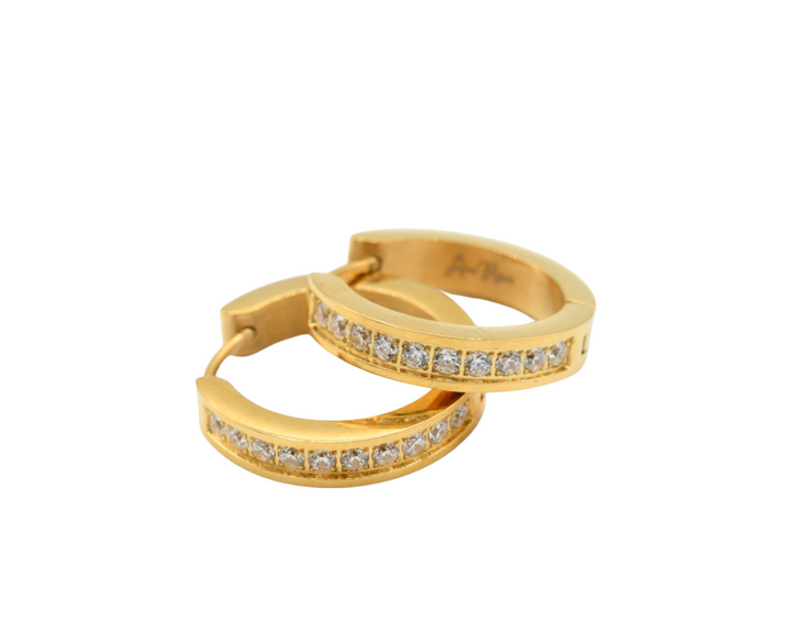 Medium Diamond Hoops